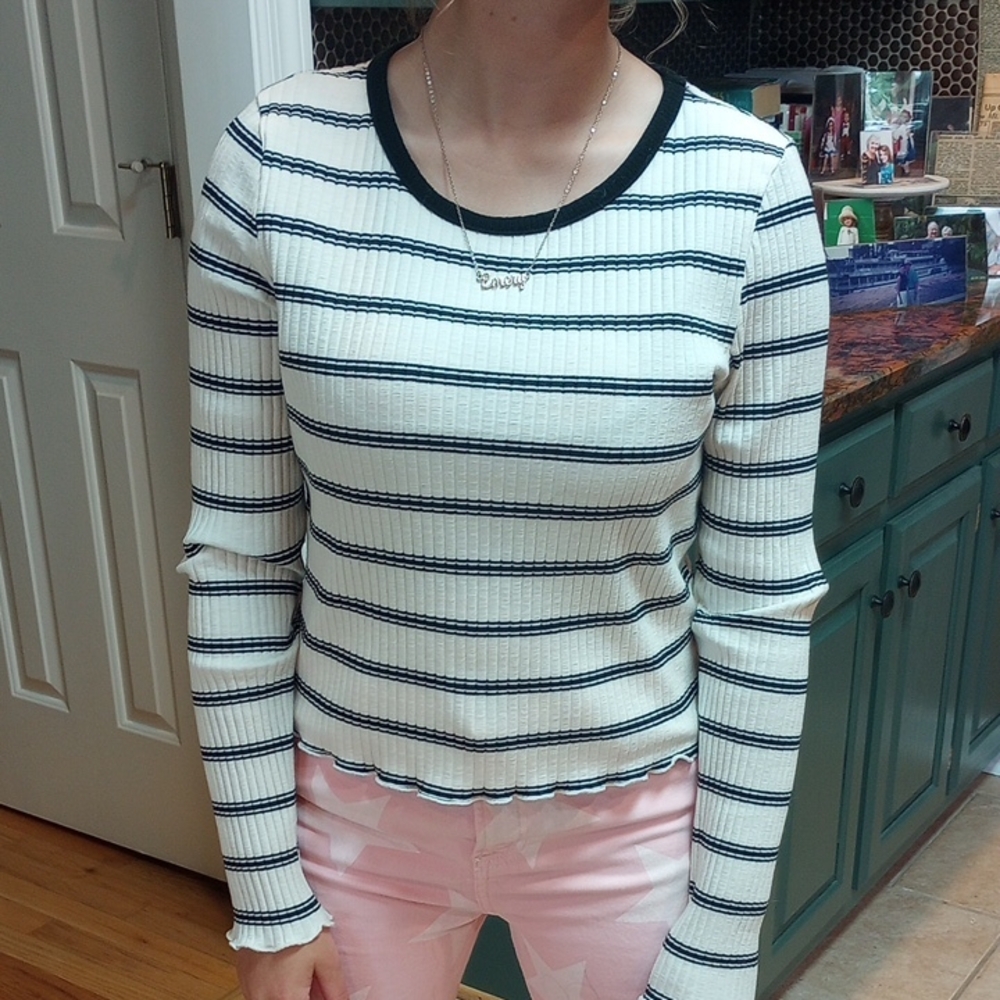 Originality Striped Long Sleeve Top